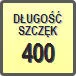 Piktogram - Długość szczęk: 400